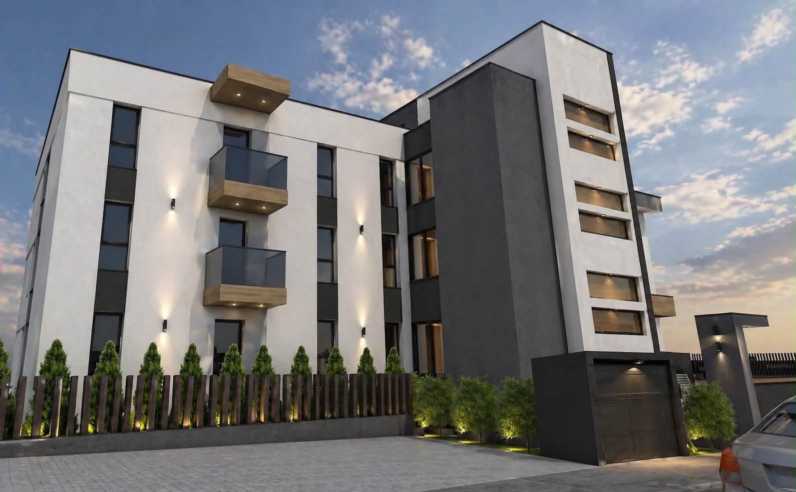 Render dvorišnog prikaza Home4Life objekta